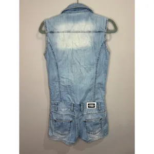 Dsquared2 Denim Sleeveless Romper Sz S Streetwear Designer Festival‎ thumbnail 2
