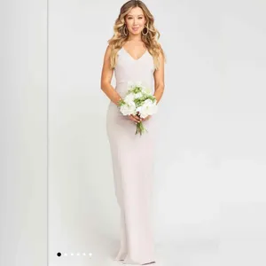 Show Me Your Mumu Neutral Beige V-Neck Trumpet Gown thumbnail 2