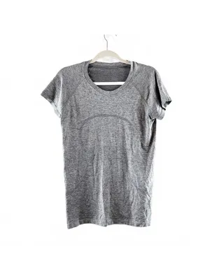 Lululemon Swiftly Tech Short-Sleeve Shirt Hip Length Heathered Gray Women's 10 thumbnail 2