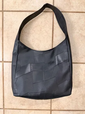 ASOS Black Patchwork Shoulder / Hobo Bag thumbnail 1