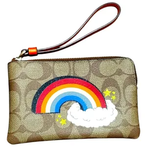 Rainbow Coach Wristlet EUC thumbnail 1