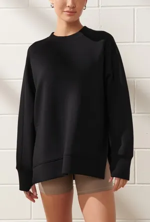 YPB Your Personal Best Abercrombie neoKNIT Black Crew Neck Sweatshirt Size Small thumbnail 1