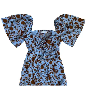 ASTR the Label‎ Blue Brown Floral Lace Up Cutout Midi Dress ALD44563 Small thumbnail 10