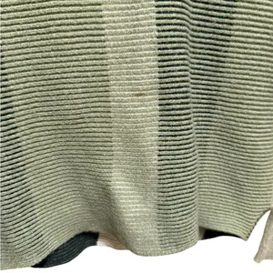 Philosophy Green Striped Drop Batwing Shoulder Viscose‎ Sweater Textured Sz M thumbnail 6