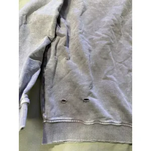 Free People x Falling Forward Washed Purple Slouchy Destroyed Sweatshirt L thumbnail 3