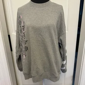 Free People Movement FP All Star Buti Oversized Gray Graphic Sweatshirt NWOT thumbnail 5