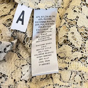 LOFT Cream Floral Lace Button Back‎ Blouse Romantic Feminine Top Large thumbnail 6