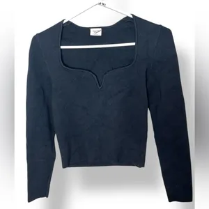 Abercrombie & Fitch Sweetheart Neckline Top Black Size Small thumbnail 2