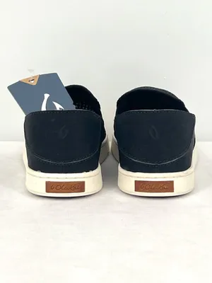 NWT OluKai Pehuea Black Mesh and Leather Drop-In Heel Slip On Sneakers Women's 7 thumbnail 8