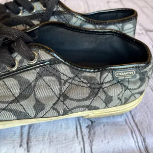 Coach Kalyn Low Top Logo Canvas Sneakers Shoes Womens 5.5 Black thumbnail 15