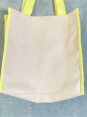 Marc Jacobs Fragrances‎ Pink and Yellow Canvas Tote Bag limited edition thumbnail 11