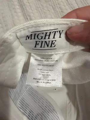 Mighty Fine Rodeo Daze Baseball Hat White Brown Cotton thumbnail 5