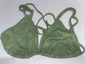 Victoria's Secret PINK bikini top scrunchie green size m thumbnail 2