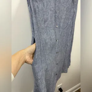 Magaschoni Blue 100% Linen dress Size S thumbnail 3