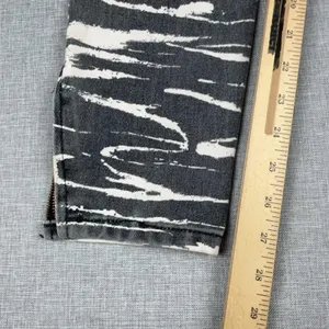 Vintage Guess By Georges Marciano Jeans Womens 28 Gray Zebra Skinny Ankle Zip thumbnail 6
