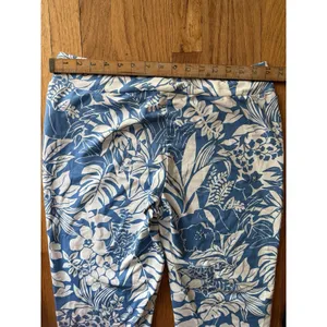 J.McLaughlin Pants Catalina Cloth Floral Pull‎ On Blue White Size L thumbnail 3