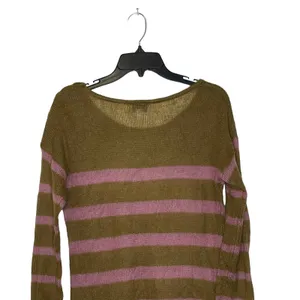Loft Ann Taylor‎ Women Medium Mohair Striped Pullover Sweater Long Sleeve Button thumbnail 8