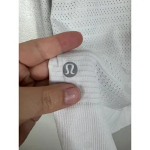 Lululemon White Perforated Mesh Long Sleeve Active Top Womens Size 10 Large thumbnail 3