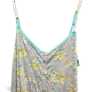 NWT Victoria’s Secret Blue And Yellow Floral Lace Trimmed Romper thumbnail 5