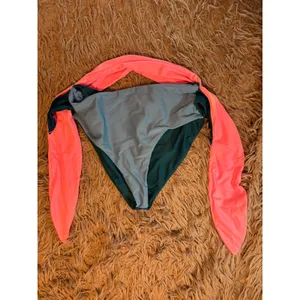 Nightwalker Colorblock Tie Waist Bikini Bottoms Pink Blue Teal Small 80's thumbnail 4