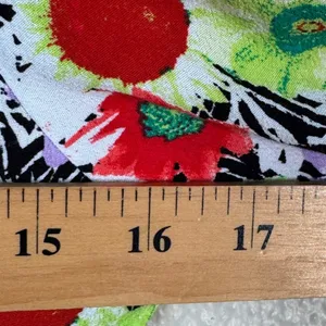 AFRM Red Green Floral Mini Dress Womens S Boho Spring Colorful Flirty Night Out thumbnail 7