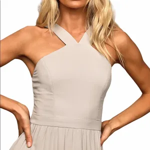 Lulus Air of Romance grey maxi dress size XS thumbnail 4