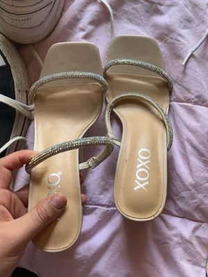 Sparkly Heels Tan Size 6 thumbnail 1