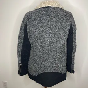 Ci Sono- Grey & Black Sherpa Jacket thumbnail 2