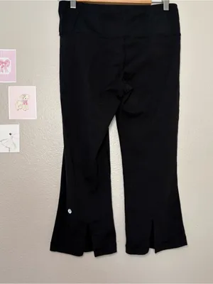 Lululemon Y2K flared capri leggings 8 goth preppy dark coquette casual athletic thumbnail 3