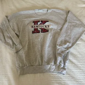 Lee Light Gray Crewneck Sweatshirt with Red Paisley Graphic thumbnail 1