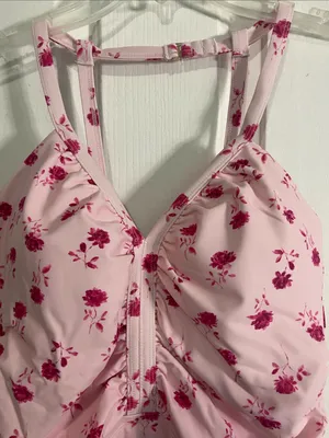 Shade & Shore Pink Floral Swimsuit thumbnail 5
