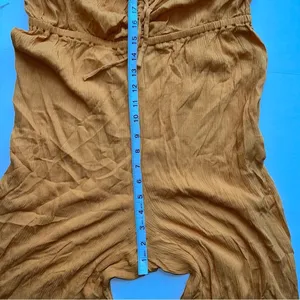 ASOS DESIGN cami jumpsuit with gathered bodice detail mustard size 10 thumbnail 6