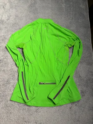 Lululemon bright Green Long Sleeve Quarter-Zip Performance sweatshirt Top 6 thumbnail 8