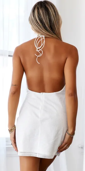 Hello Molly Sparkley White Mini Dress thumbnail 2