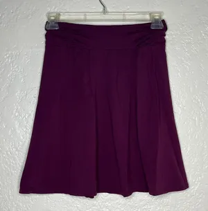 Athleta Womens Plum Purple Ruched‎ Waist Active Skirt Size S Nylon Lycra Flare thumbnail 1