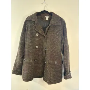 Spiegel Wool Blend Tweed Coat Jacket Double Breasted Size 10‎ thumbnail 2