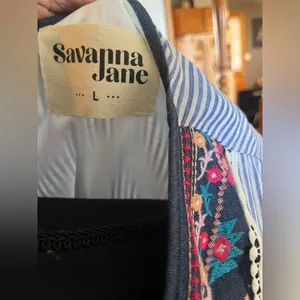 Savanna Jane Boho‎ Embroidered Dress Large thumbnail 4