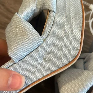 Antonio Melani Mya Linen Braided Platform Sandals in Light Blue thumbnail 6