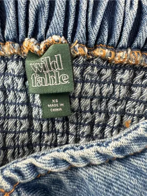 wild fable Strapless Denim Cargo Jumpsuit in Blue thumbnail 10