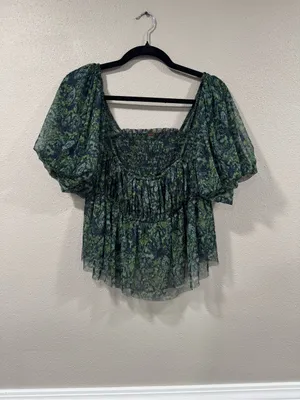Free People Penelope Printed Smock Top thumbnail 2