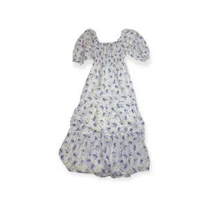 Love Shack fancy women's small white floral maxi dress tiered target purple doen thumbnail 4