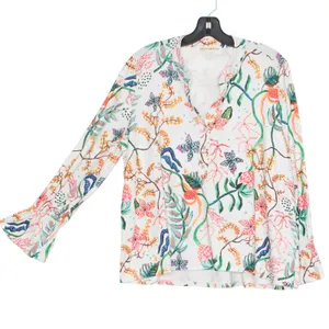 Aldomartins Anthropologie Top Floral Cottage Romantic Feminine Boho Artsy Medium thumbnail 1