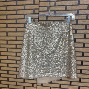 House Of Harlow Gold‎ Sequin Mini Skirt Size XS thumbnail 2