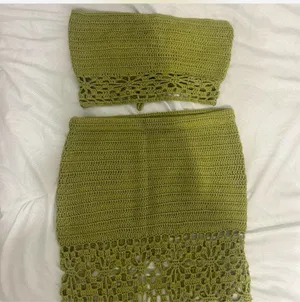 Edikted green crochet matching set thumbnail 3