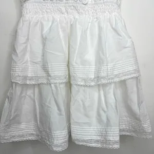 LoveShackFancy x Target Penelope White Ruffled Tiered Smocked Dress XS Cotton thumbnail 6