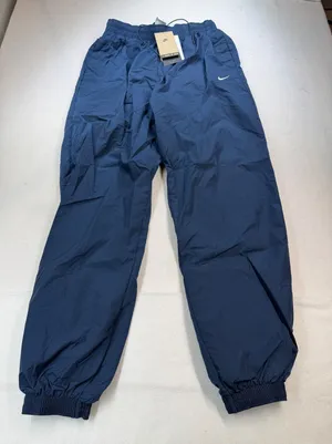 Nike Womens Sportswear Essential Mid-Rise Woven Joggers Navy FV7668-478 Small thumbnail 1