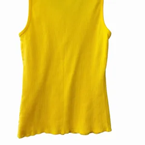 VTG Y2K Old Navy Womens Embroidered Strawberry Ribbed Lace Up Tank Size M Yellow thumbnail 7