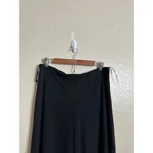 Tadashi Shoji Mesh Black Wide Leg Dress Pants Gala Core Dark Romantic Womans XL thumbnail 6