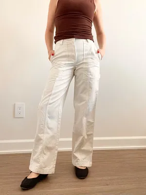 Aritzia Sunday Best High-Rise Utility Wide-Leg Pants in Off-White thumbnail 5