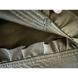 Hot in Hollywood Vegan Faux Leather Green Ruffle Jacket 2X thumbnail 11